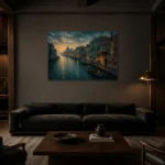 Premium Wall Art Yatay Html Edition – CP-IT-VN-H-002 shown in a warm modern interior
