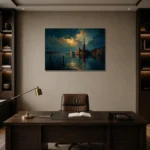 Premium Wall Art Yatay Html Edition – CP-IT-VN-H-003 displayed in a contemporary gallery-inspired room