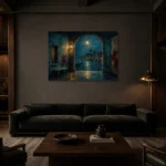 Premium Wall Art Yatay Html Edition – CP-IT-VN-H-004 shown in a warm modern interior
