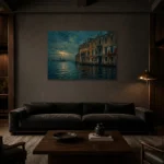 Premium Wall Art Yatay Html Edition – CP-IT-VN-H-005 shown in a warm modern interior