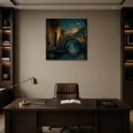 Premium Wall Art Kare Html Edition – CP-IT-VN-S-001 displayed in a contemporary gallery-inspired room