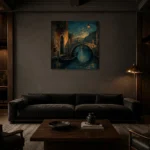 Premium Wall Art Kare Html Edition – CP-IT-VN-S-001 shown in a warm modern interior