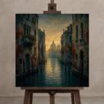 Premium Wall Art Kare Html Edition – CP-IT-VN-S-002 displayed on a studio easel