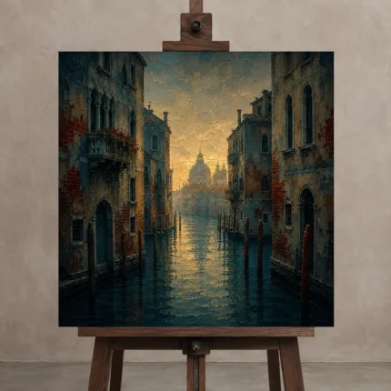 Premium Wall Art Kare Html Edition – CP-IT-VN-S-002 displayed on a studio easel