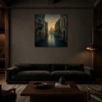 Premium Wall Art Kare Html Edition – CP-IT-VN-S-002 shown in a warm modern interior