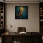 Premium Wall Art Kare Html Edition – CP-IT-VN-S-003 displayed in a contemporary gallery-inspired room