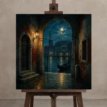 Premium Wall Art Kare Html Edition – CP-IT-VN-S-004 displayed on a studio easel