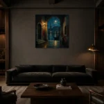 Premium Wall Art Kare Html Edition – CP-IT-VN-S-004 shown in a warm modern interior