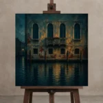 Premium Wall Art Kare Html Edition – CP-IT-VN-S-005 displayed on a studio easel