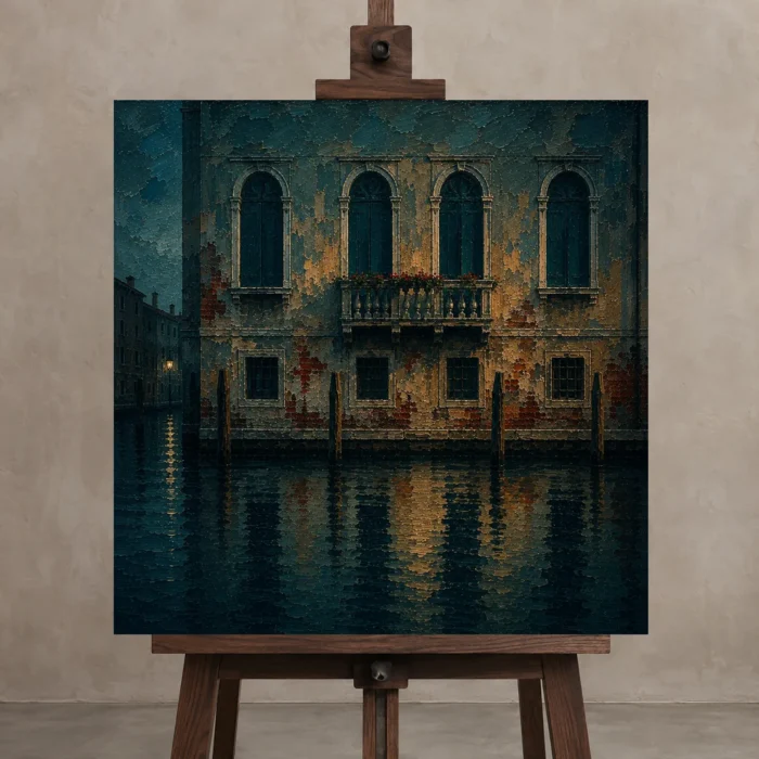 Premium Wall Art Kare Html Edition – CP-IT-VN-S-005 displayed on a studio easel