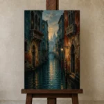 Premium Wall Art Dikey Html Edition – CP-IT-VN-V-002 displayed on a studio easel