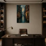 Premium Wall Art Dikey Html Edition – CP-IT-VN-V-002 displayed in a contemporary gallery-inspired room
