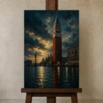 Premium Wall Art Dikey Html Edition – CP-IT-VN-V-003 displayed on a studio easel