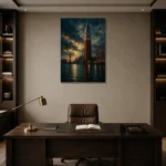 Premium Wall Art Dikey Html Edition – CP-IT-VN-V-003 displayed in a contemporary gallery-inspired room
