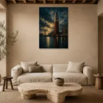 Premium Wall Art Dikey Html Edition – CP-IT-VN-V-003 presented in a sophisticated home setting
