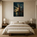 Premium Wall Art Dikey Html Edition – CP-IT-VN-V-003 showcased in an elegant minimalist interior