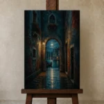 Premium Wall Art Dikey Html Edition – CP-IT-VN-V-004 displayed on a studio easel