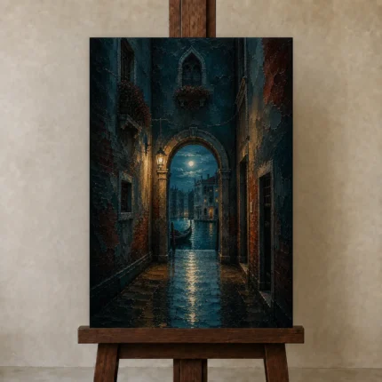 Premium Wall Art Dikey Html Edition – CP-IT-VN-V-004 displayed on a studio easel