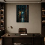 Premium Wall Art Dikey Html Edition – CP-IT-VN-V-004 displayed in a contemporary gallery-inspired room