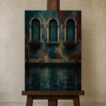 Premium Wall Art Dikey Html Edition – CP-IT-VN-V-005 displayed on a studio easel