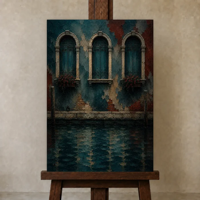 Premium Wall Art Dikey Html Edition – CP-IT-VN-V-005 displayed on a studio easel
