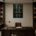 Premium Wall Art Dikey Html Edition – CP-IT-VN-V-005 displayed in a contemporary gallery-inspired room