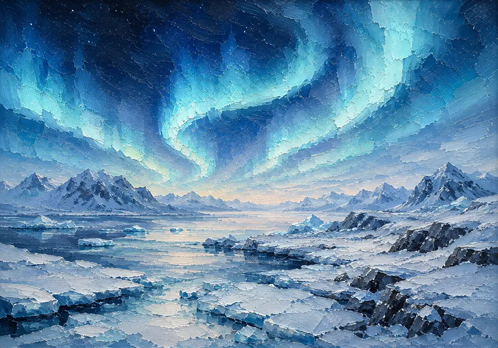 Arctic Procession Arctic Wall Art Arctic Pearl Art Print