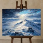 Premium Wall Art Yatay Html Edition – CP-NO-AL-H-003 displayed on a studio easel