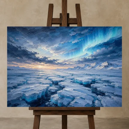 Premium Wall Art Yatay Html Edition – CP-NO-AL-H-004 displayed on a studio easel