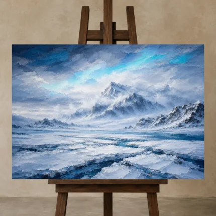 Premium Wall Art Yatay Html Edition – CP-NO-AL-H-005 displayed on a studio easel