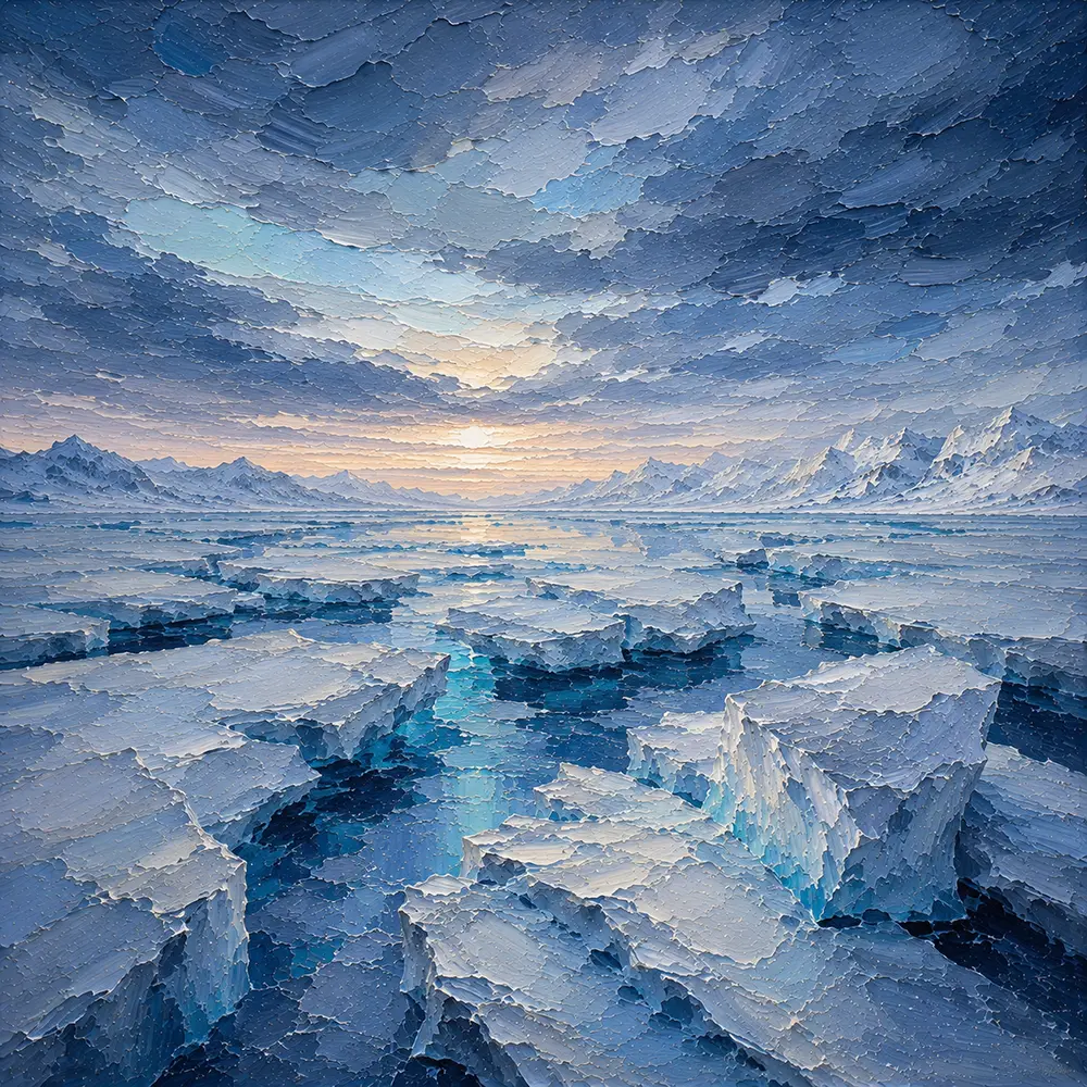 Arctic Echo Arctic Wall Art Arctic Pearl Art Print