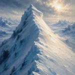 Arctic Pearl Arctic Wall Art featuring solitary snow ridge catching low winter sun for refined interiors