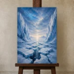 Premium Wall Art Dikey Html Edition – CP-NO-AL-V-004 displayed on a studio easel