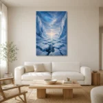 Premium Wall Art Dikey Html Edition – CP-NO-AL-V-004 styled in a refined neutral interior