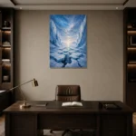Premium Wall Art Dikey Html Edition – CP-NO-AL-V-004 displayed in a contemporary gallery-inspired room