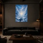 Premium Wall Art Dikey Html Edition – CP-NO-AL-V-004 shown in a warm modern interior