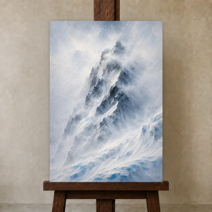 Premium Wall Art Dikey Html Edition – CP-NO-AL-V-005 displayed on a studio easel