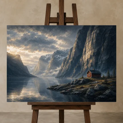 Premium Wall Art Yatay Html Edition – CP-NO-FS-H-001 displayed on a studio easel