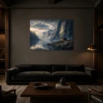 Premium Wall Art Yatay Html Edition – CP-NO-FS-H-001 shown in a warm modern interior