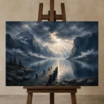 Premium Wall Art Yatay Html Edition – CP-NO-FS-H-003 displayed on a studio easel