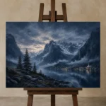 Premium Wall Art Yatay Html Edition – CP-NO-FS-H-004 displayed on a studio easel