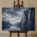 Premium Wall Art Yatay Html Edition – CP-NO-FS-H-005 displayed on a studio easel