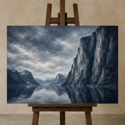 Premium Wall Art Yatay Html Edition – CP-NO-FS-H-005 displayed on a studio easel