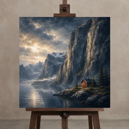 Premium Wall Art Kare Html Edition – CP-NO-FS-S-001 displayed on a studio easel