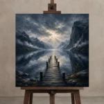 Premium Wall Art Kare Html Edition – CP-NO-FS-S-003 displayed on a studio easel