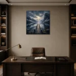 Premium Wall Art Kare Html Edition – CP-NO-FS-S-003 displayed in a contemporary gallery-inspired room