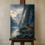 Premium Wall Art Dikey Html Edition – CP-NO-FS-V-001 displayed on a studio easel