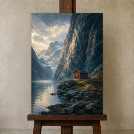 Premium Wall Art Dikey Html Edition – CP-NO-FS-V-001 displayed on a studio easel