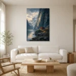 Premium Wall Art Dikey Html Edition – CP-NO-FS-V-001 styled in a refined neutral interior