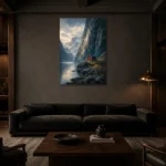 Premium Wall Art Dikey Html Edition – CP-NO-FS-V-001 shown in a warm modern interior